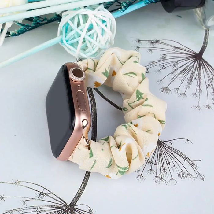 Fabric Apple Watch Band 42/44/45mm Strap Bracelet Elastic Band - Yellow - Smartwatch straps and cases<<<HurtelXML