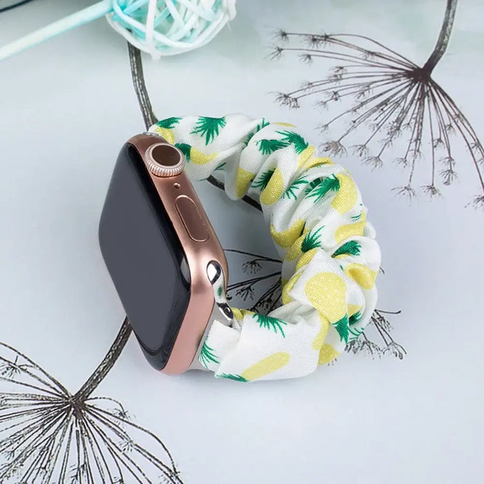 Fabric band for Apple Watch 42 / 44 / 45 mm strap bracelet rubber band - pineapple - Smartwatch straps