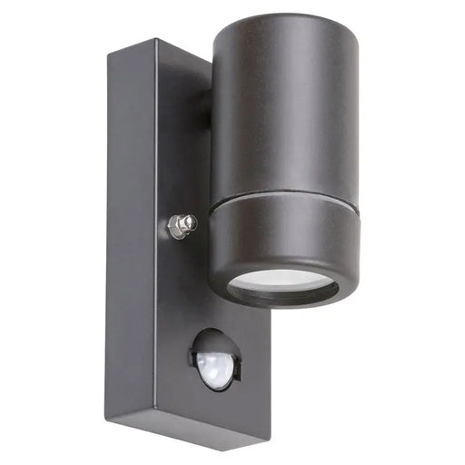 FACADE FIXTURE ONE DIRECTION GU10 IP44 SENSOR BLACK RABALUX MEDINA - Фасадни тела<<<Външно