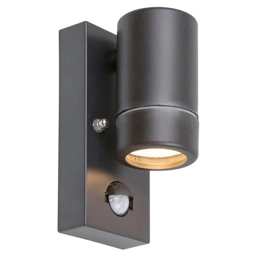 FACADE FIXTURE ONE DIRECTION GU10 IP44 SENSOR BLACK RABALUX MEDINA - Фасадни тела<<<Външно
