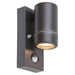 FACADE FIXTURE ONE DIRECTION GU10 IP44 SENSOR BLACK RABALUX MEDINA - Фасадни тела<<<Външно