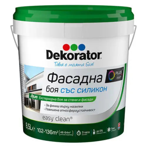 FACADE PAINT WITH SILICONE BASE FOR TINTING DEKORATOR - Фасадни бои<<<Фасадни бои и мазилки<<<Бои и