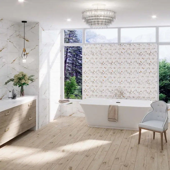 FAIENCE KAI BREEZE WAVE WHITE 30X60 CM - Стенни плочки и декорация<<<Плочки и лайстни<<<Баня<<<Praktiker