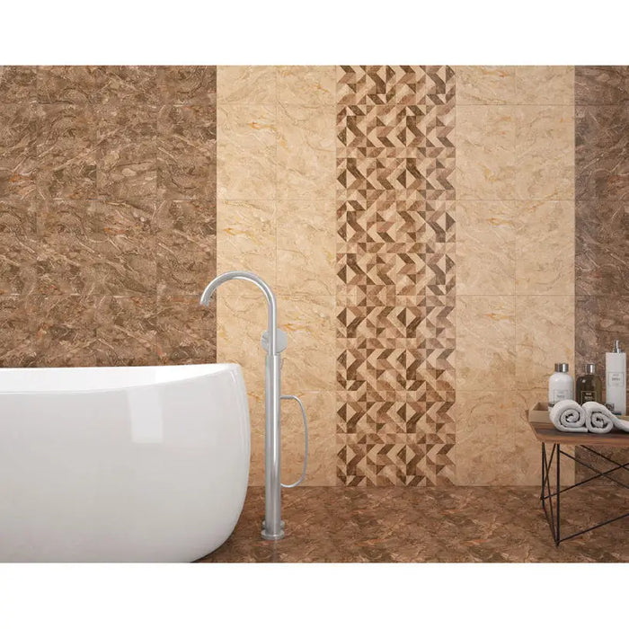 FAIENCE KAI BRESHA BROWN 25X40 CM - Стенни плочки и декорация<<<Плочки и лайстни<<<Баня<<<Praktiker&&&Стенни плочки и