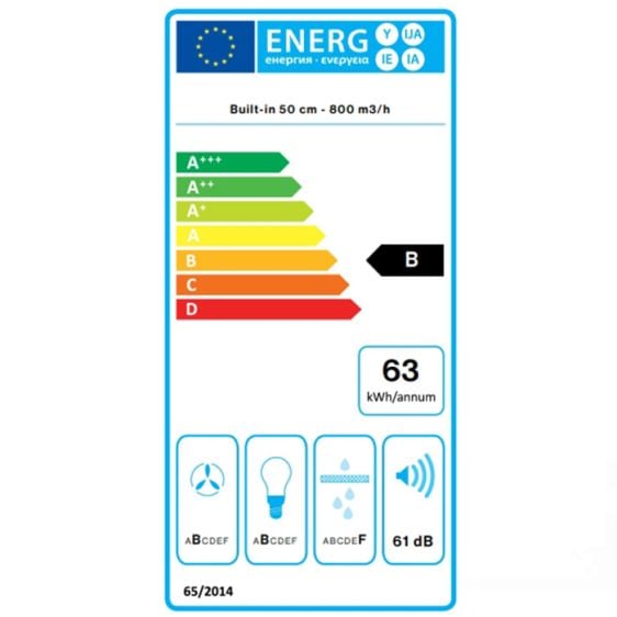 Hood FALMEC GRUPPO INCASSO PLUS 50 black
