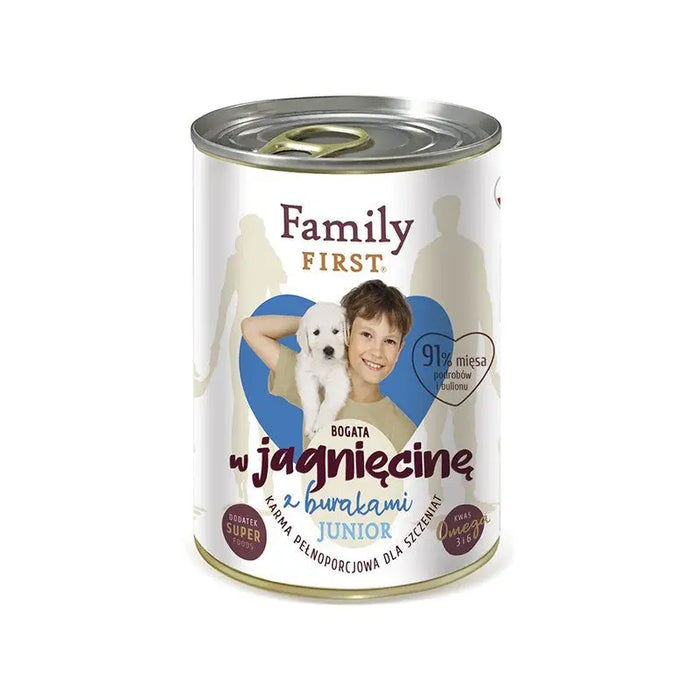 FAMILY FIRST Junior Lamb with beets - Wet dog food - 400 g - Wet foodDLP-KAM<<<For the dogDLP<<<ActionPL
