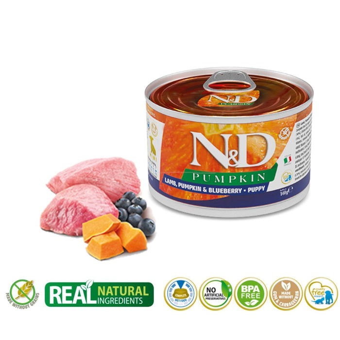 FARMINA  N&D Puppy Lamb&Pumpkin&Blueberry - wet dog food - 140 g
