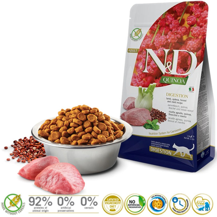 FARMINA N&D Quinoa Digestion Lamb and Fennel - dry cat food - 1,5 kg