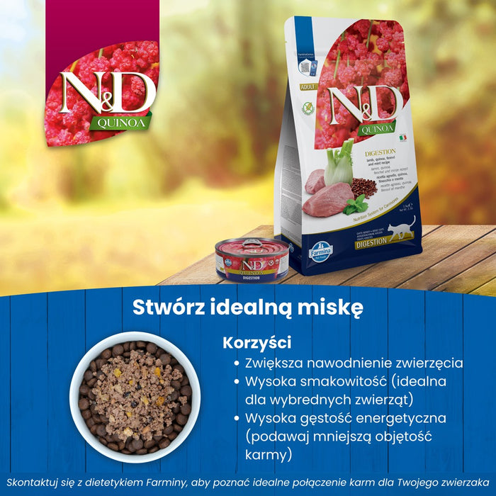 FARMINA N&D Quinoa Digestion Lamb and Fennel - dry cat food - 1,5 kg