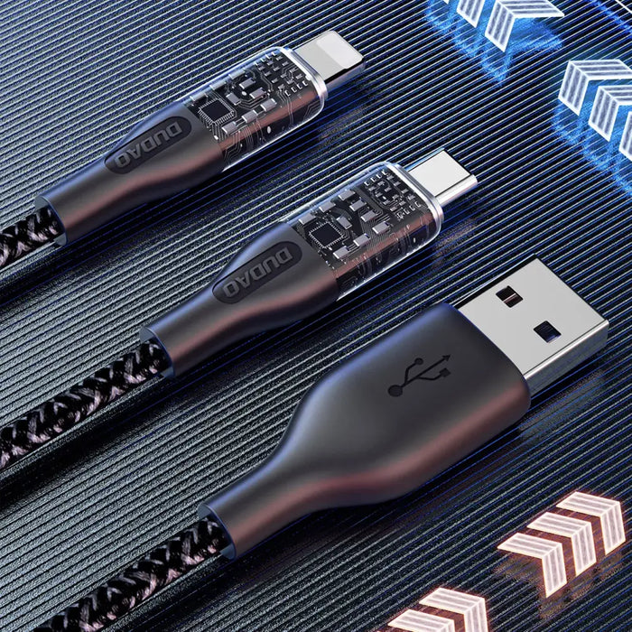 Fast charging cable 30W 1m USB - Lightning Dudao L22L - gray - Cell phone cables<<<HurtelXML
