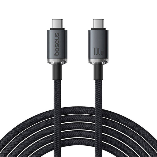 Fast Charging Cable Baseus Crystal Shine USB-C to USB-C 100W 1,5m 20Gb (black) - USB-C to USB-C<<<USB cables<<<GSM