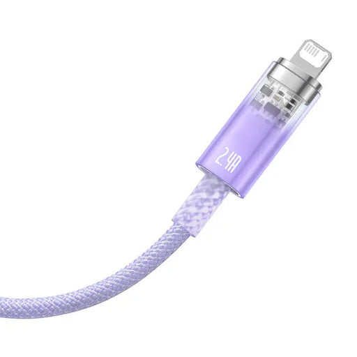 Fast Charging cable Baseus USB-A to Lightning Explorer Series 1m 2.4A (purple) - USB to Lightning<<<USB cables<<<GSM