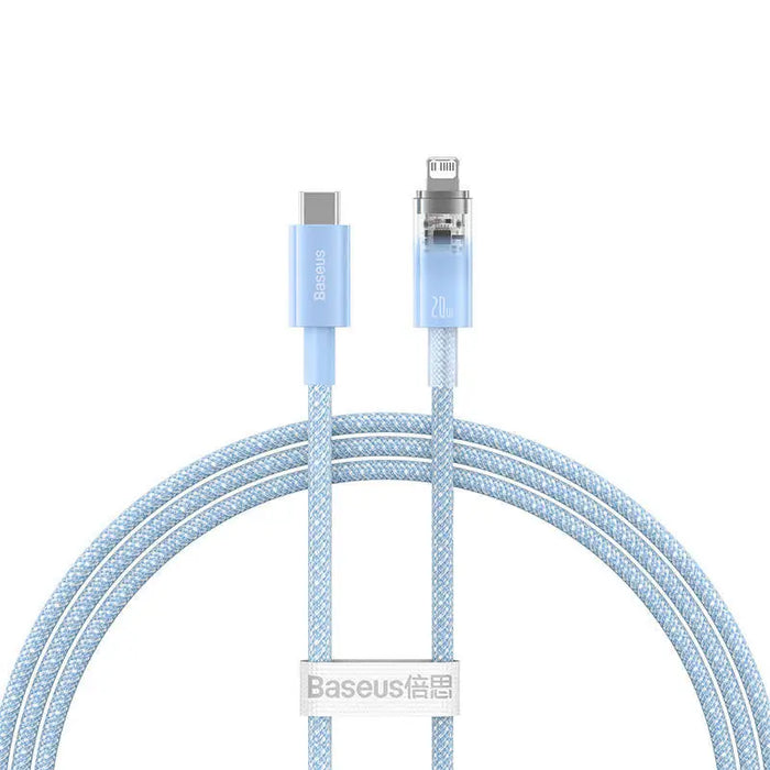 Fast Charging cable Baseus USB-C to Lightning Explorer Series 1m 20W (blue) - USB-C to Lightning<<<USB cables<<<GSM