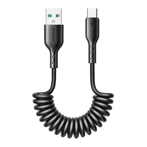 Fast Charging cable for car Joyroom USB-A to Type-C Easy-Travel Series 3A 1.5m coiled (black) - USB to USB-C<<<USB