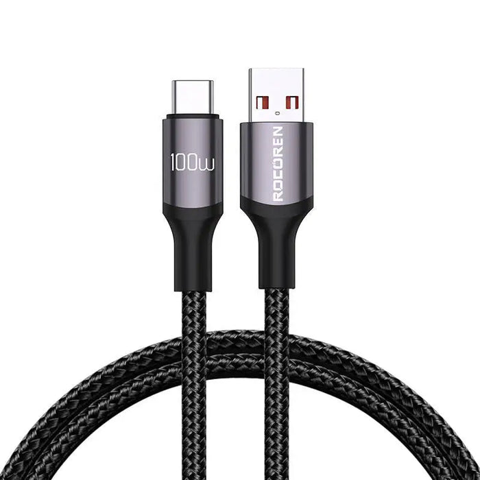 Fast Charging cable Rocoren USB-A to USB-C Retro Series 2m 100W (grey) - USB to USB-C<<<USB cables<<<GSM