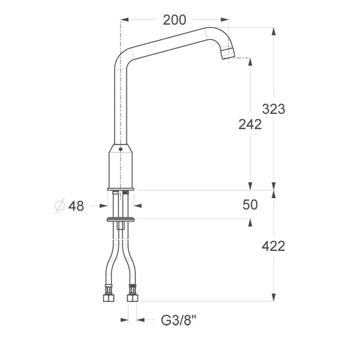 KITCHEN MIXER WITH GRANITE COATING BLACK FAT 12914-1008