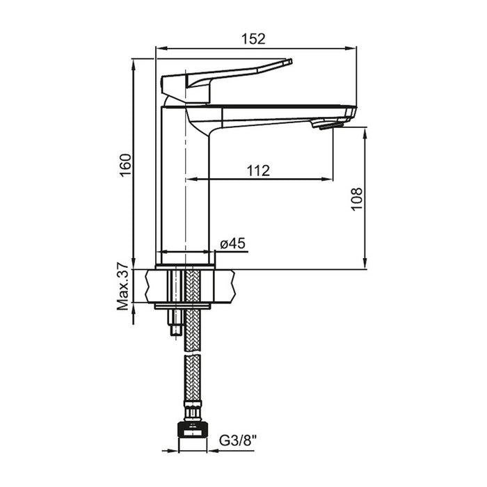 HAPPYSMART-N FAYANS WQ3W15500160003 BASIN MIXER