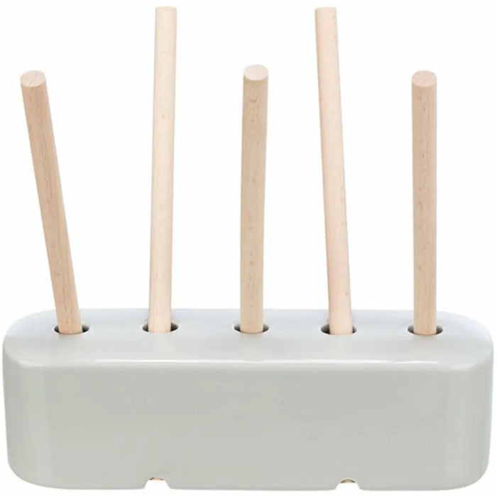 Feeder Trixie Grey Wood Ceramic 26 × 23 × 17 CM Hay - Домашни Животни<<<Дом Градина<<<BigBuy&&&Купички за храна и