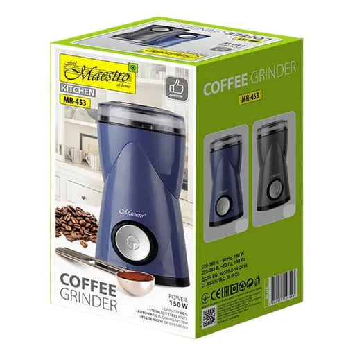 Feel-Maestro MR-453-BLUE coffee grinder Blade grinder 150 W - Coffee grindersAGD-MLY<<<Home Appliance