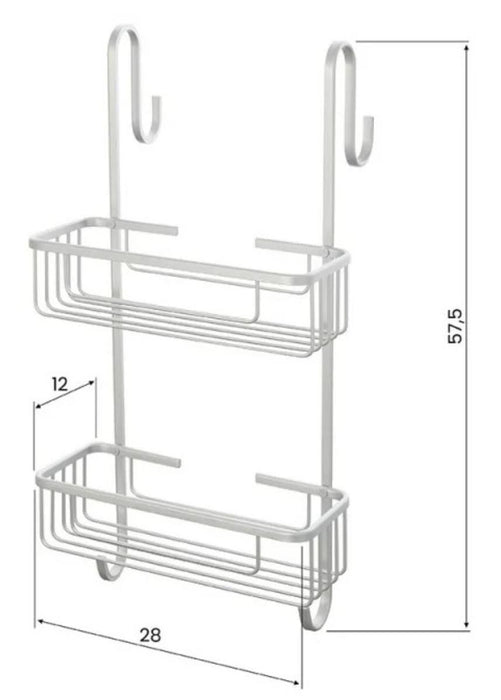 SHOWER CABIN SHELF ALU SILVER