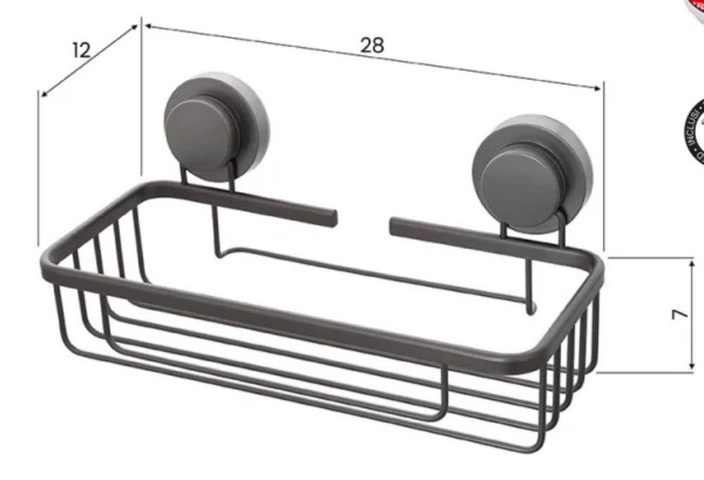SINGLE LEVEL RECTANGULAR SHELF ALU ANTRACITE