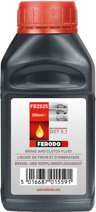 FERODO СПИРАЧНА ТЕЧНОСТ DOT5.1 250ML FBZ025A