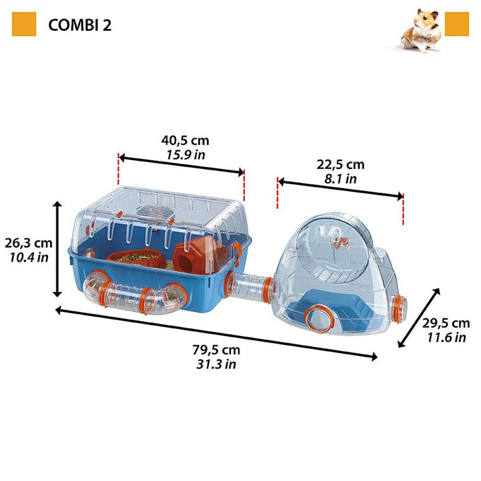 Cage Ferplast Combi 2 Plastic 79,5 x 29,5 x 29,5 cm