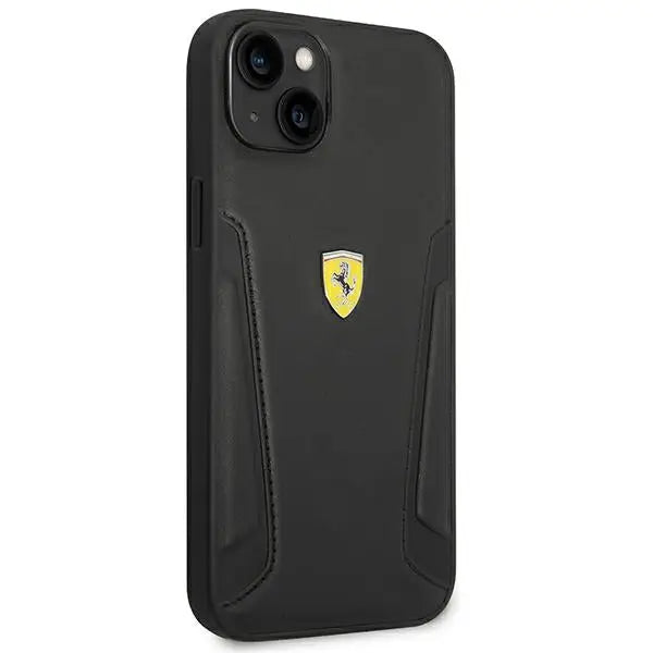 Ferrari FEHCP14MRBUK iPhone 14 Plus 6.7’’ black/black hardcase Leather Stamp Sides - Cell phone cases