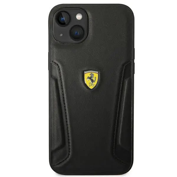 Ferrari FEHCP14MRBUK iPhone 14 Plus 6.7’’ black/black hardcase Leather Stamp Sides - Cell phone cases