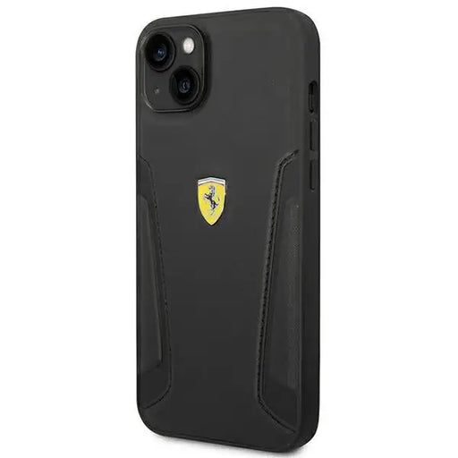 Ferrari FEHCP14MRBUK iPhone 14 Plus 6.7’’ black/black hardcase Leather Stamp Sides - Cell phone cases
