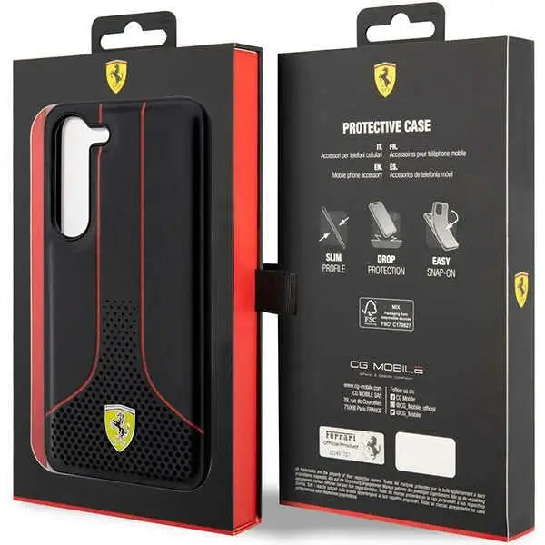 Ferrari FEHCS23MPCSK S23+ S916 black/black hardcase Perforated 296 P - Cell phone cases and covers<<<HurtelXML