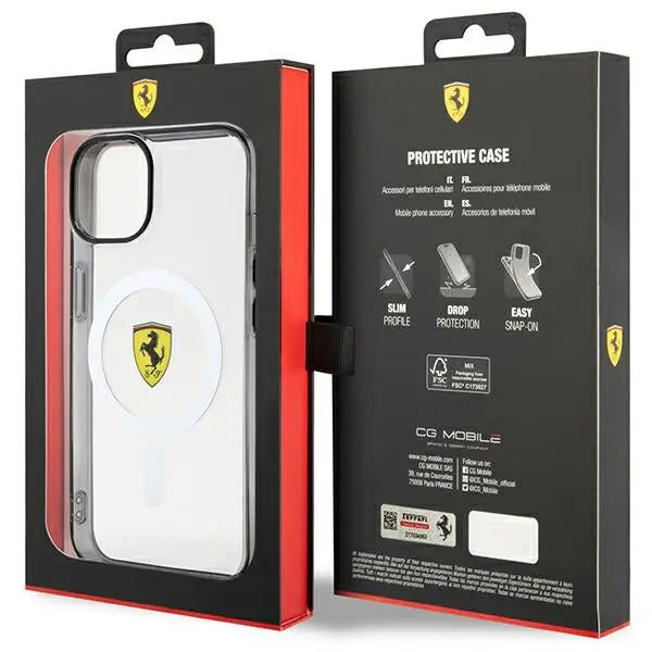 Ferrari FEHMP14MURKT iPhone 14 Plus 6.7’’ clear/transparent hardcase Outline Magsafe - Cell phone cases