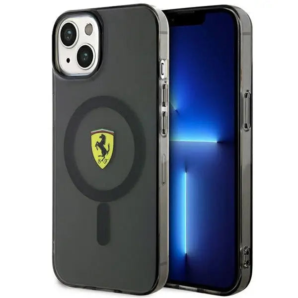 Ferrari FEHMP14SURKK iPhone 14 6.1’’ black/black hardcase Translucent Magsafe - Cell phone cases and covers<<<HurtelXML