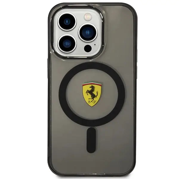 Ferrari FEHMP14XURKK iPhone 14 Pro Max 6.7’’ black/black hardcase Translucent Magsafe - Cell phone cases