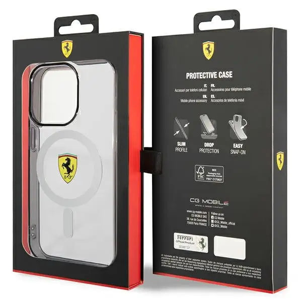 Ferrari FEHMP14XURKT iPhone 14 Pro Max 6.7’’ clear/transparent hardcase Outline Magsafe - Cell phone cases