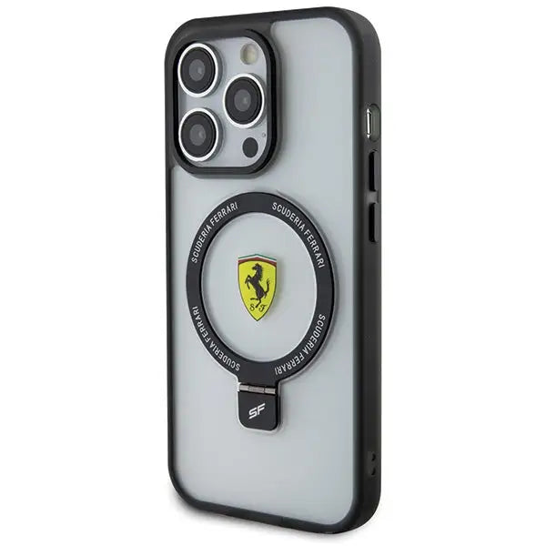 Ferrari FEHMP15LUSCAH iPhone 15 Pro 6.1’’ transparent hardcase Ring Stand 2023 Collection MagSafe - Cell phone cases