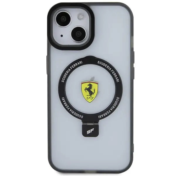 Ferrari FEHMP15SUSCAH iPhone 15 6.1’’ transparent hardcase Ring Stand 2023 Collection MagSafe - Cell phone cases