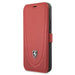 Ferrari FEOGOFLBKP12LRE iPhone 12 Pro Max 6.7’’ red/red book Off Track Perforated - Cell phone cases