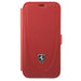 Ferrari FEOGOFLBKP12LRE iPhone 12 Pro Max 6.7’’ red/red book Off Track Perforated - Cell phone cases
