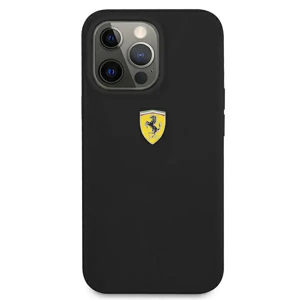 Ferrari FESSIHCP13XBK iPhone 13 Pro Max 6.7’’ black/black hardcase Silicone - Cell phone cases and covers<<<HurtelXML