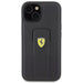 Ferrari Grip Stand Metal Logo case for iPhone 15 - black - Cell phone cases and covers<<<HurtelXML