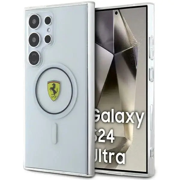 Ferrari IML Transp Inner Circle Line MagSafe case for Samsung Galaxy S24 Ultra - black - Cell phone cases