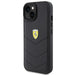 Ferrari Quilted Metal Logo case for iPhone 15 - black - Cell phone cases and covers<<<HurtelXML