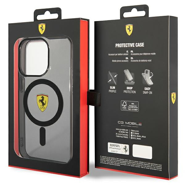Ferrari FEHMP14LUKK iPhone 14 Pro 6.1" black/black hardcase Translucent Magsafe