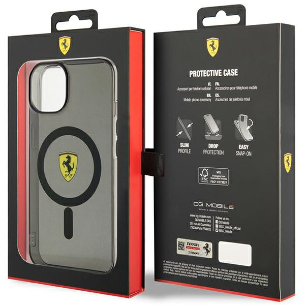 Ferrari FEHMP14SURKK iPhone 14 6.1" black/black hardcase Translucent Magsafe