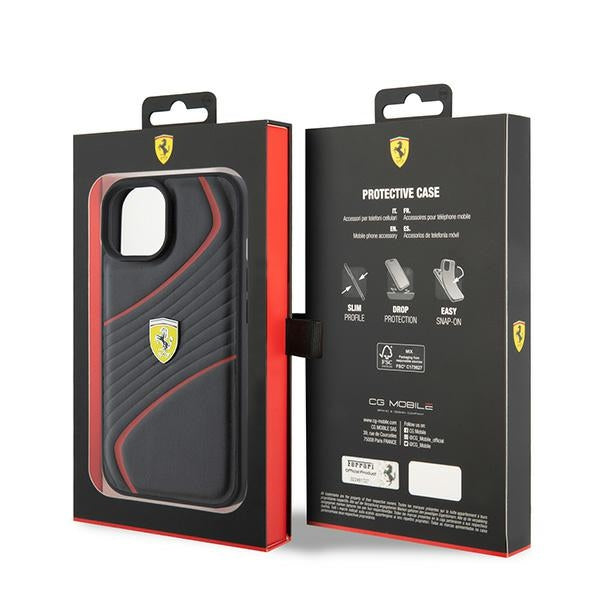 Ferrari FEHCP15SPTWK iPhone 15 6.1" black/black hardcase Twist Metal Logo