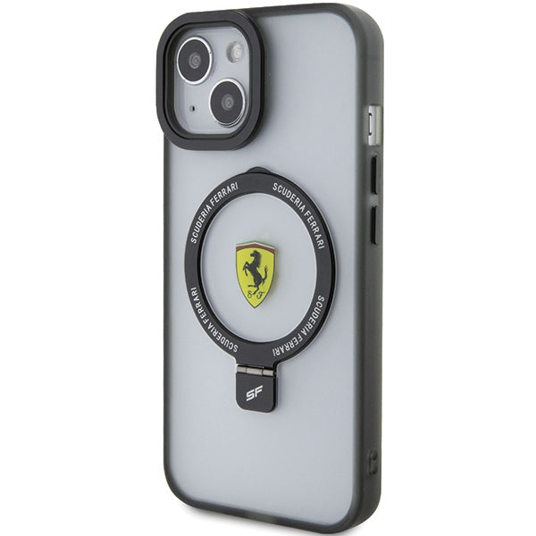 Ferrari FEHMP15SUSCAK iPhone 15 6.1" black/black hardcase Ring Stand 2023 Collection MagSafe