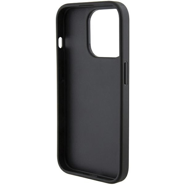 Ferrari Grip Stand Metal Logo case for iPhone 15 Pro Max - black