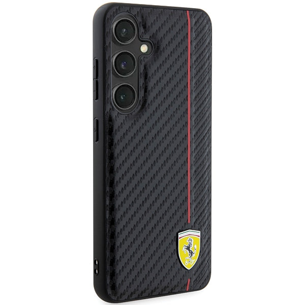 Ferrari Carbon Printed Line case for Samsung Galaxy S24 - black