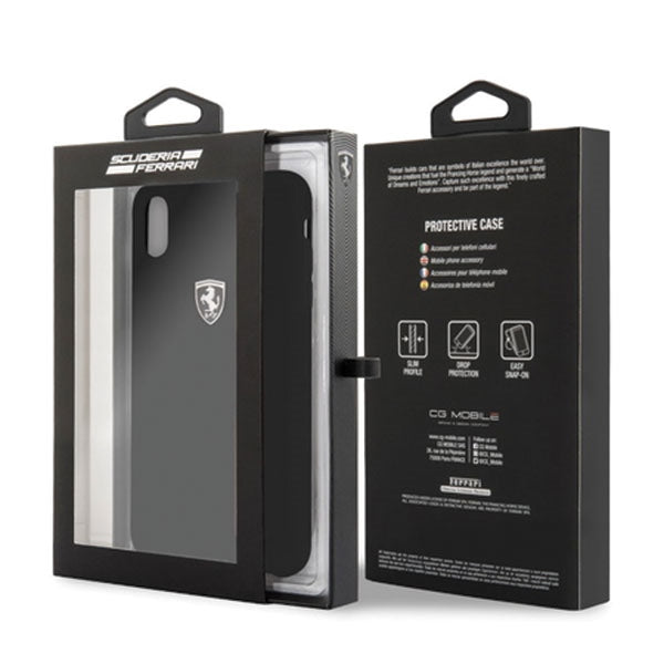 Ferrari Hardcase FEOSIHCI65BK iPhone Xs Max black/black Silicone Off track